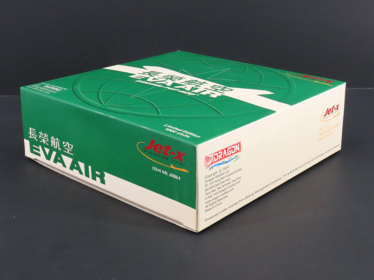 1:400 Dragon Wings JX064 &quot;Jet-X&quot; Eva Air Boeing B747-400 Airliner w/Stand