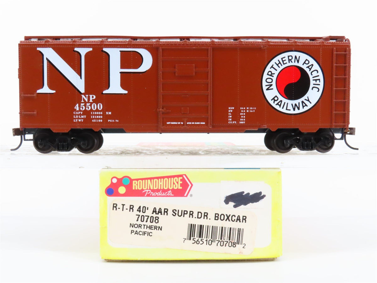 HO Scale Roundhouse MDC 70708 NP Northern Pacific 40&#39; Single Door Box Car #45500