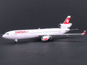 1:400 Dragon Wings 55435 Swiss Air McDonnell Douglas MD11 Airliner w/ Stand