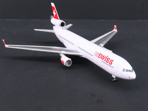 1:400 Dragon Wings 55435 Swiss Air McDonnell Douglas MD11 Airliner w/ Stand