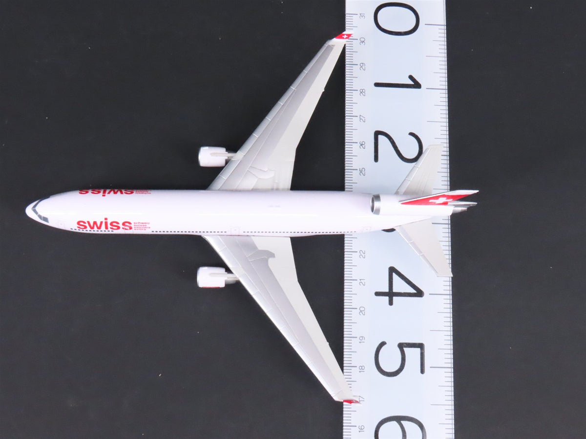 1:400 Dragon Wings 55435 Swiss Air McDonnell Douglas MD11 Airliner w/ Stand