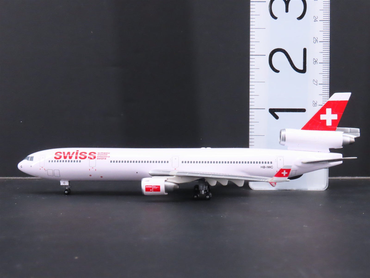 1:400 Dragon Wings 55435 Swiss Air McDonnell Douglas MD11 Airliner w/ Stand