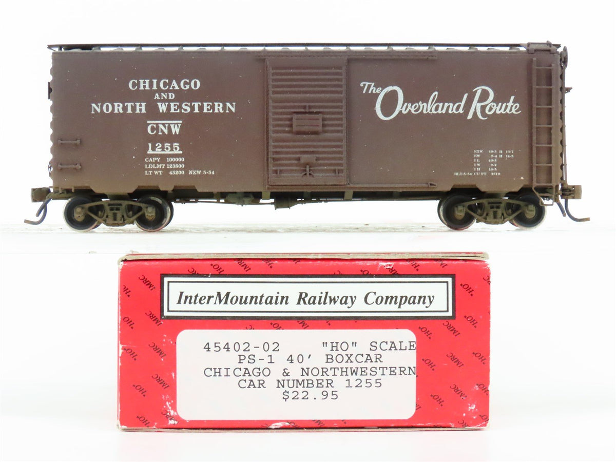 HO InterMountain 45402-02 CNW Overland Route 40&#39; Boxcar #1255 - Custom Weathered