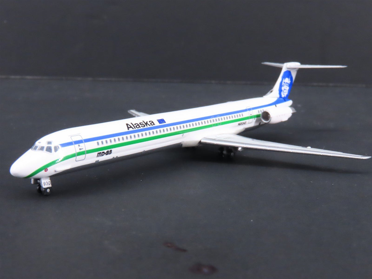 1:400 Dragon Wings JXM141 Alaska Airlines McDonnell Douglas MD83 Airliner wStand