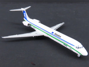 1:400 Dragon Wings JXM141 Alaska Airlines McDonnell Douglas MD83 Airliner wStand