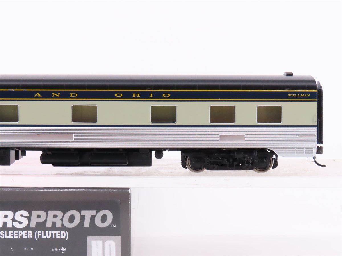 HO Walthers Proto 920-9408 B&amp;O Baltimore &amp; Ohio 85&#39; Sleeper Passenger - Lighted