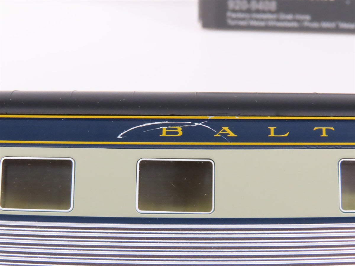 HO Walthers Proto 920-9408 B&amp;O Baltimore &amp; Ohio 85&#39; Sleeper Passenger - Lighted