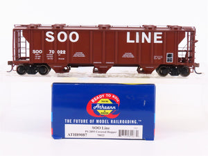 HO Scale Athearn ATH89087 SOO Line 3-Bay Covered Hopper #70022