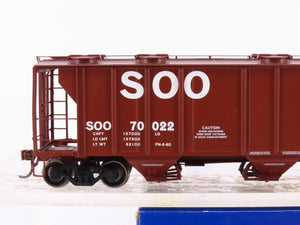 HO Scale Athearn ATH89087 SOO Line 3-Bay Covered Hopper #70022