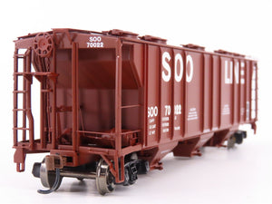 HO Scale Athearn ATH89087 SOO Line 3-Bay Covered Hopper #70022