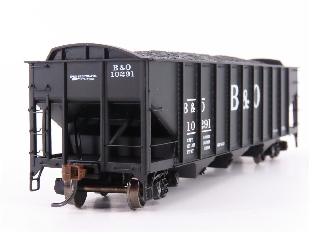 HO Scale Athearn ATH70297 B&amp;O Baltimore &amp; Ohio 3-Bay Hopper #10291 w/ Load