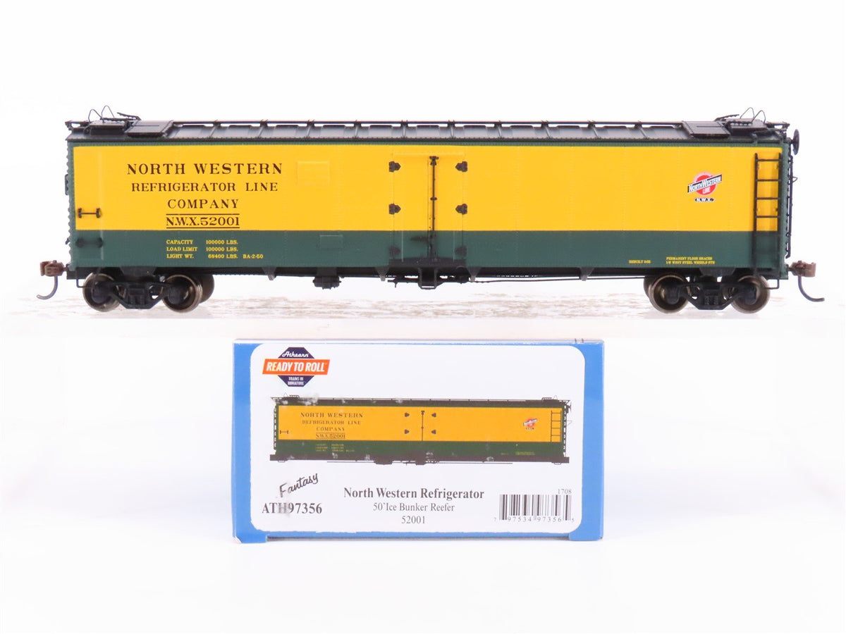 HO Scale Athearn ATH97356 NWX North Western 50&#39; Ice Bunker Reefer #52001