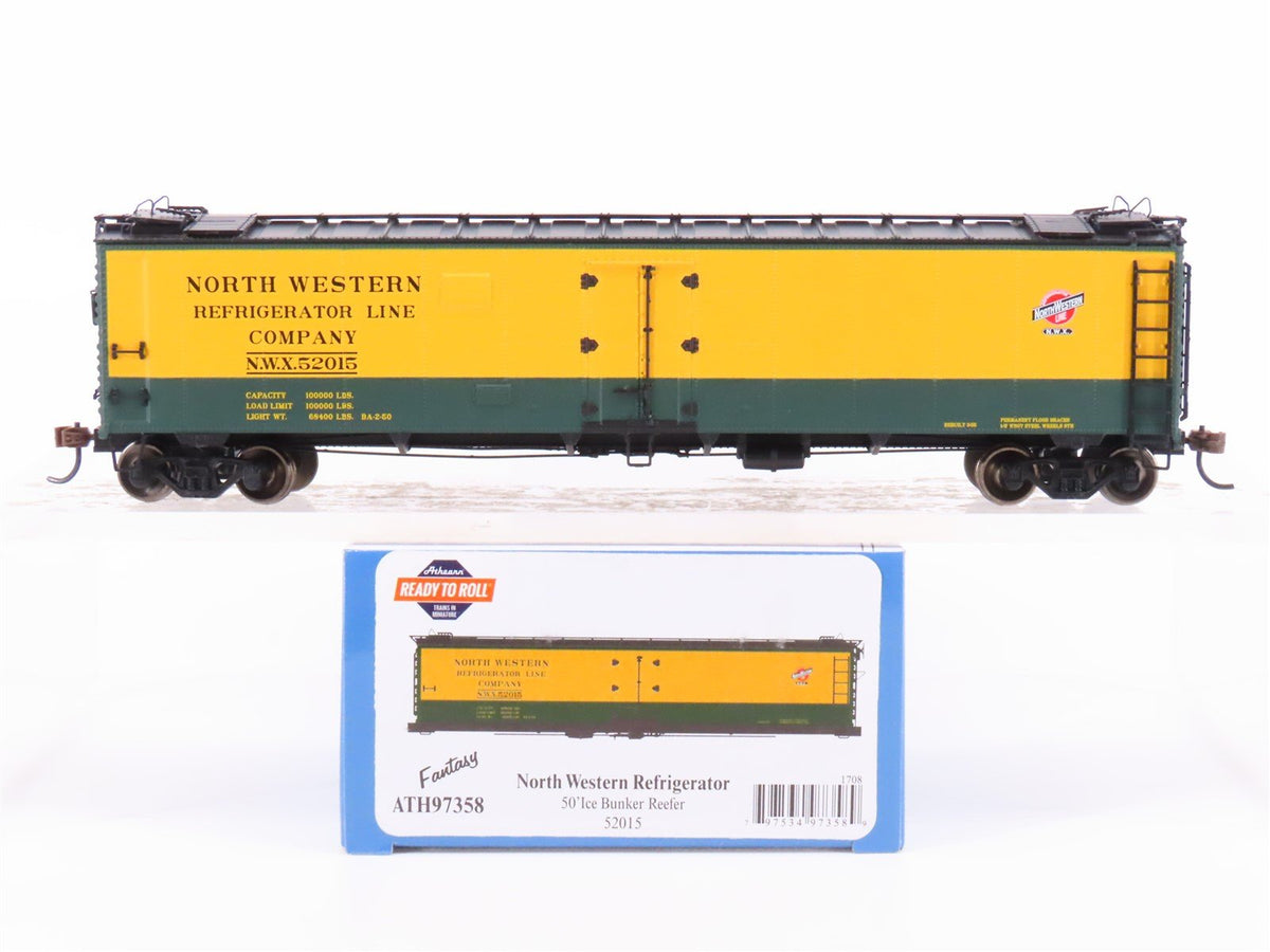 HO Scale Athearn ATH97358 NWX North Western 50&#39; Ice Bunker Reefer #52015