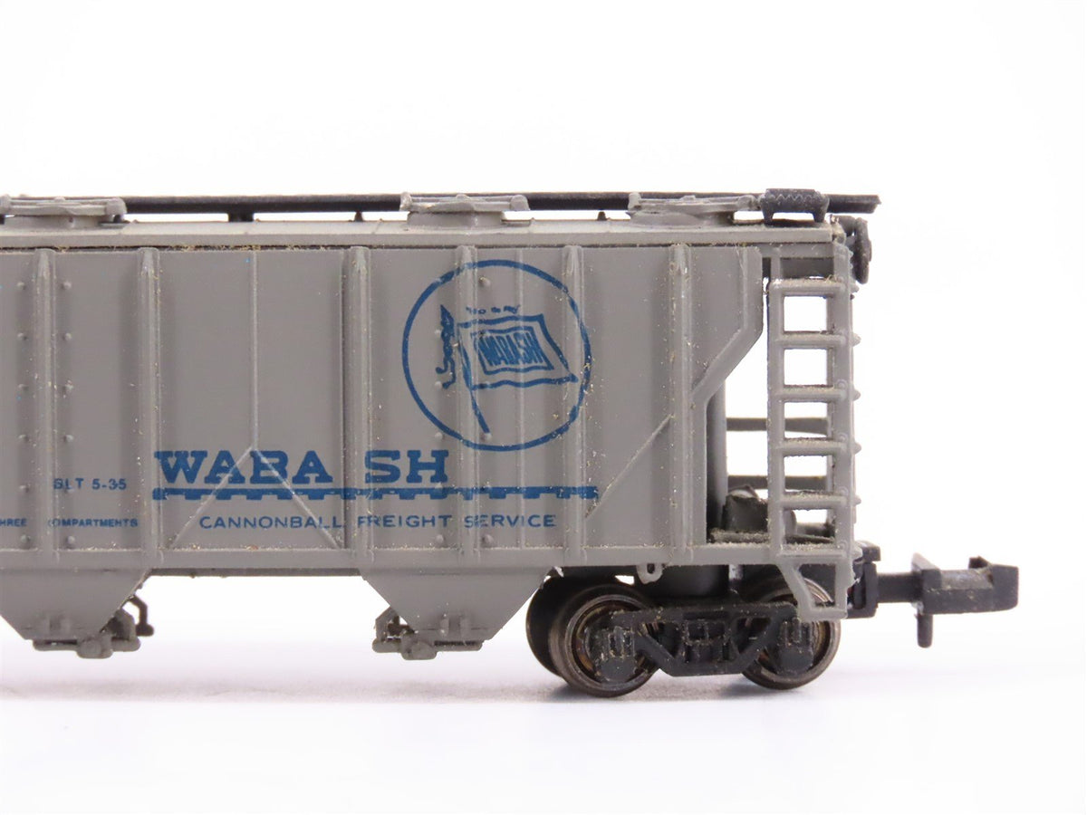 N Scale Bachmann 73897 WAB Wabash PS2 3-Bay Covered Hopper Car #32986