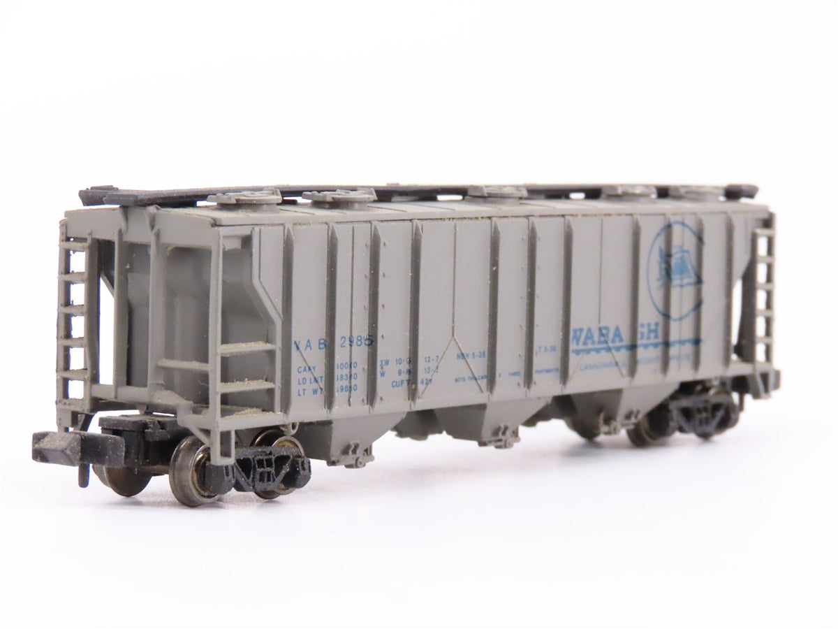 N Scale Bachmann 73897 WAB Wabash PS2 3-Bay Covered Hopper Car #32986