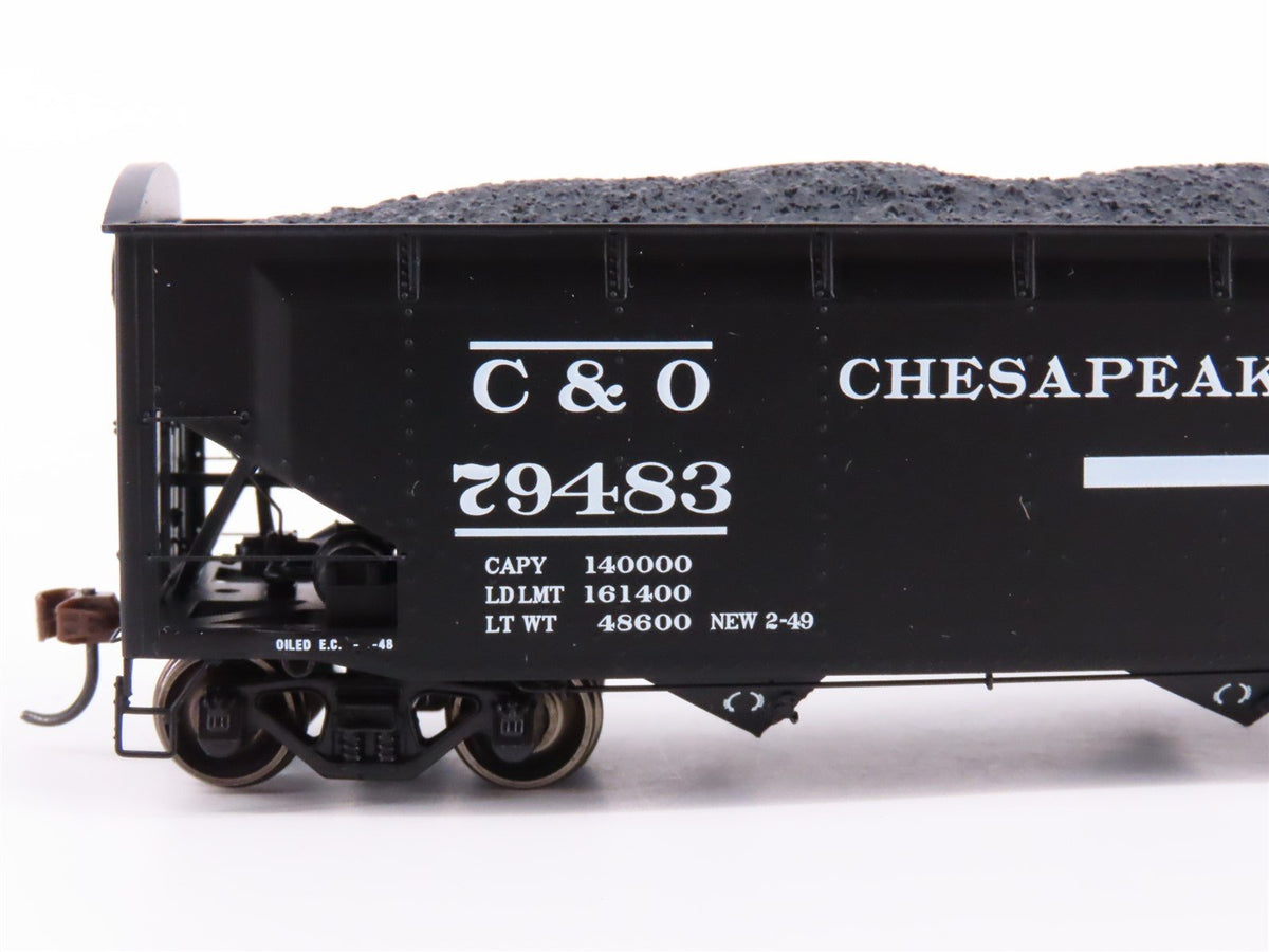 HO Scale Athearn ATH70290 C&amp;O Chesapeake &amp; Ohio 40&#39; 3-Bay Open Hopper 4-Pack