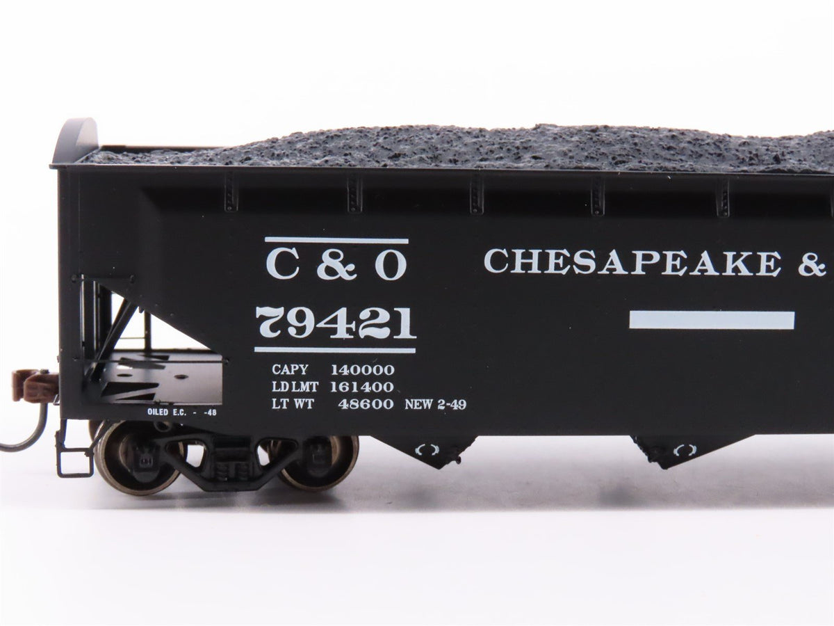 HO Scale Athearn ATH70290 C&amp;O Chesapeake &amp; Ohio 40&#39; 3-Bay Open Hopper 4-Pack