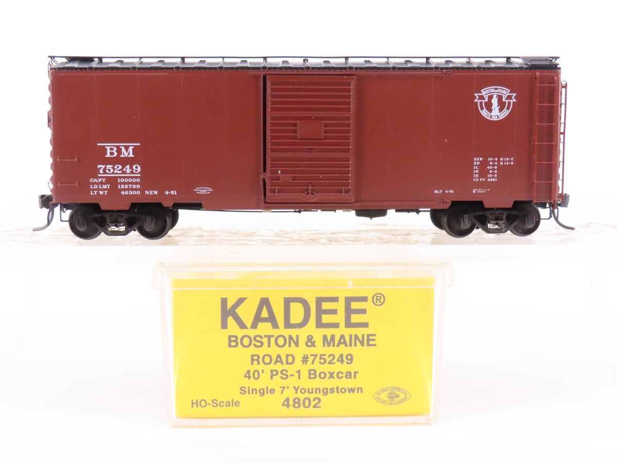 HO Scale Kadee 4802 BM Boston &amp; Maine Railroad 40&#39; Single Door Box Car #75249