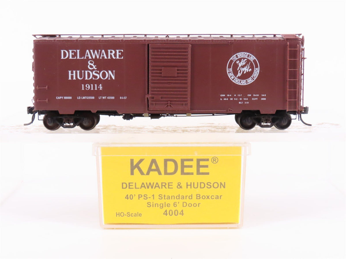 HO Scale Kadee 4004 D&amp;H Delaware &amp; Hudson The Bridge Line 40&#39; Box Car #19114