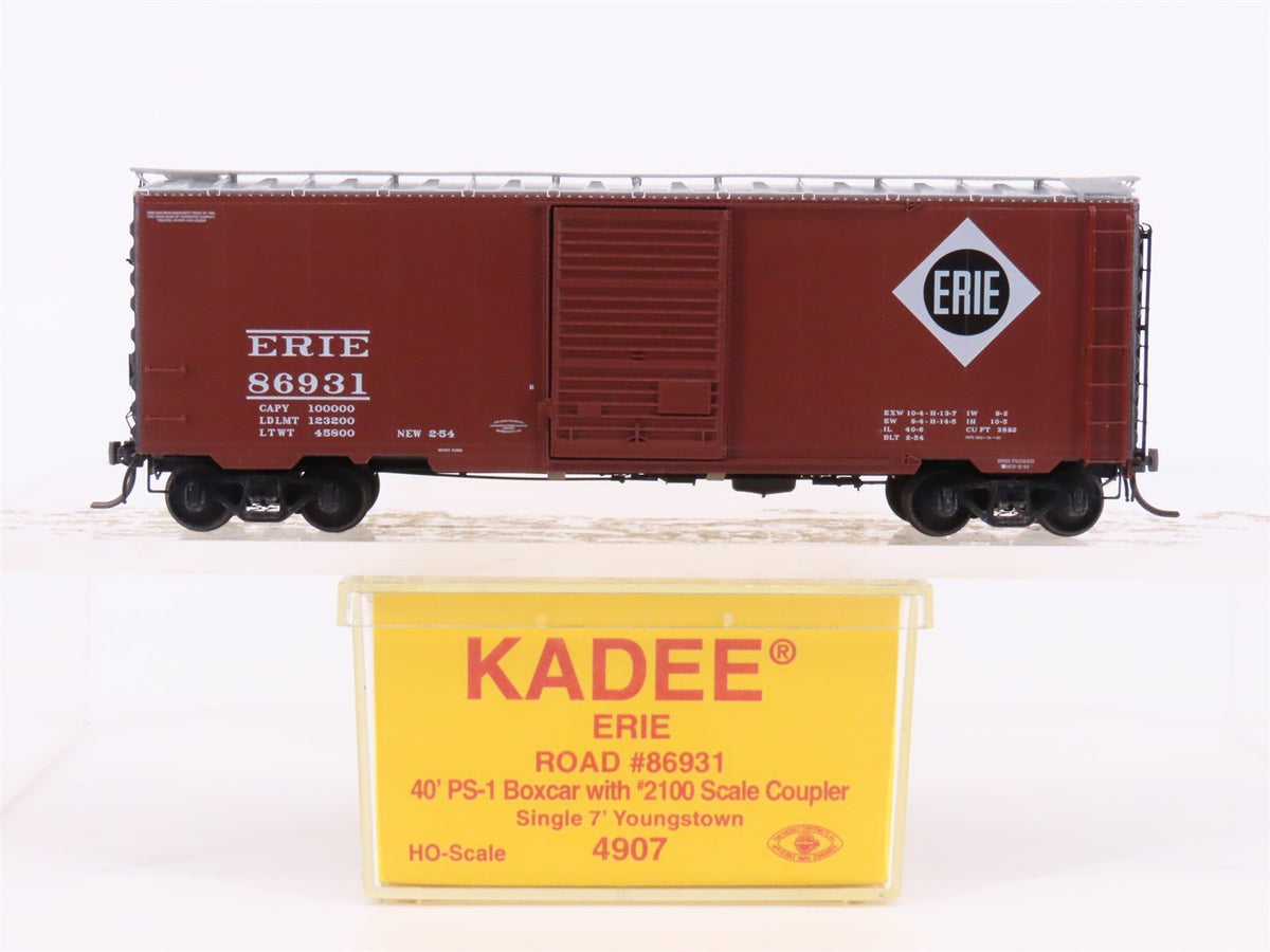 HO Scale Kadee 4907 ERIE Railroad 40&#39; Single Door Box Car #86931