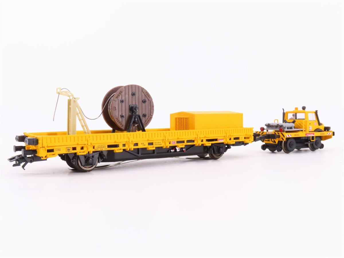 HO Scale Marklin 39940 DB Two-Way Unimog w/Catenary Installation Flatcar