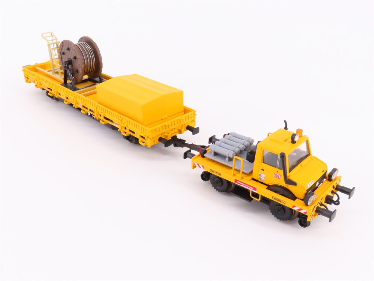 HO Scale Marklin 39940 DB Two-Way Unimog w/Catenary Installation Flatcar