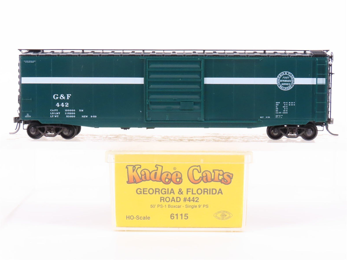 HO Scale Kadee 6115 G&amp;F Georgia &amp; Florida Railroad 50&#39; Single Door Box Car #442
