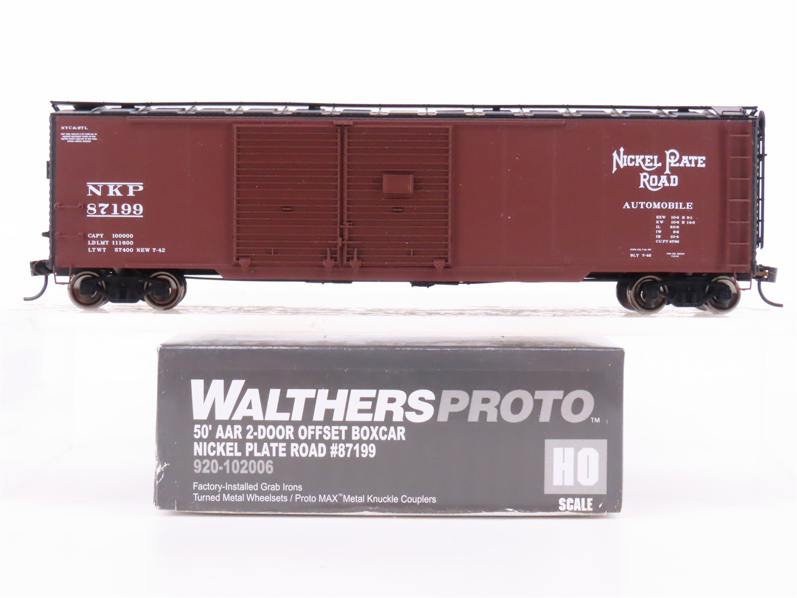 HO Scale Walthers Proto 920-102006 NKP Nickel Plate Road 50' Box Car #87199