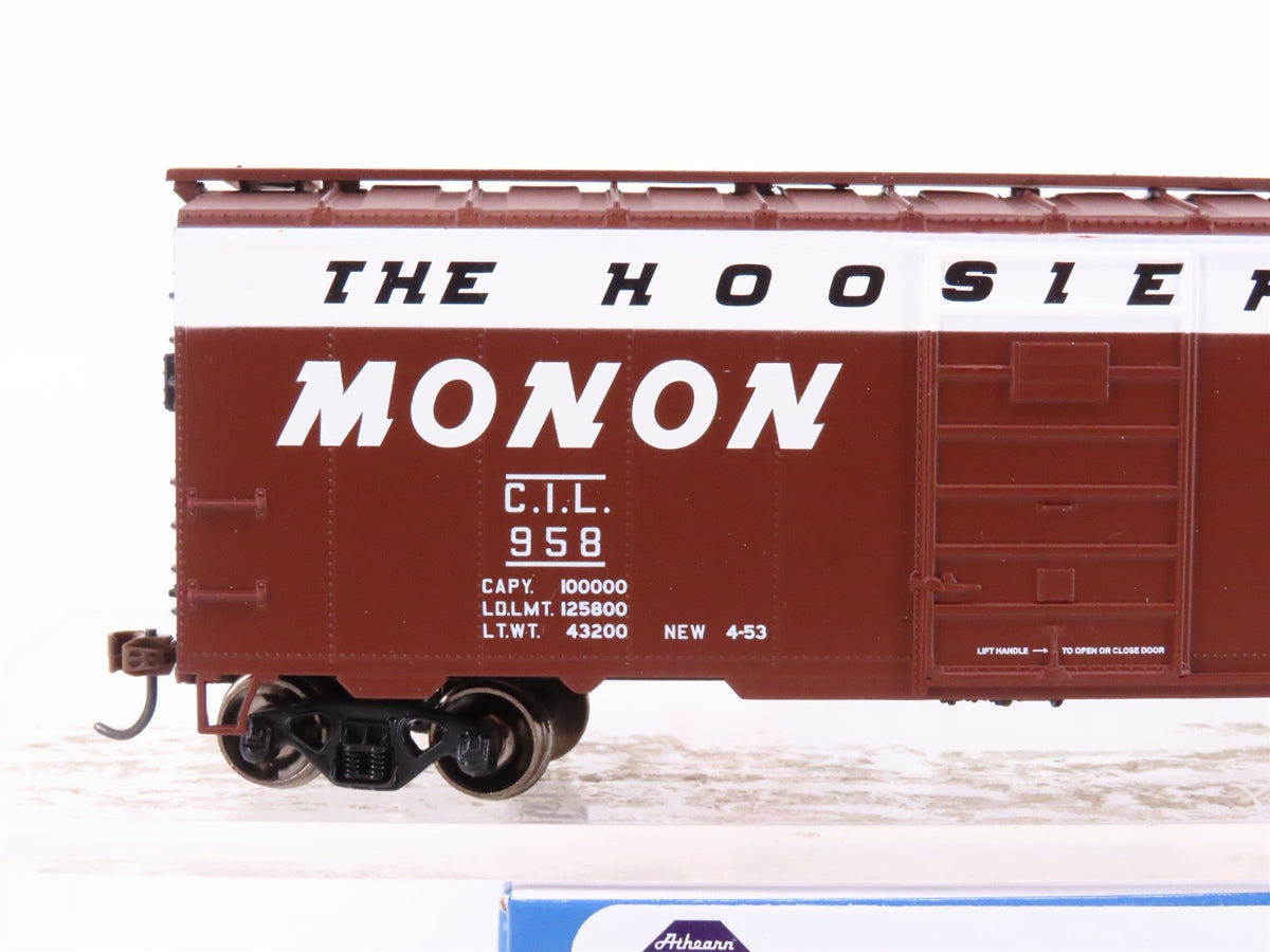 HO Scale Athearn ATH73580 CIL Monon Hoosier Line 40&#39; Single Door Box Car #958