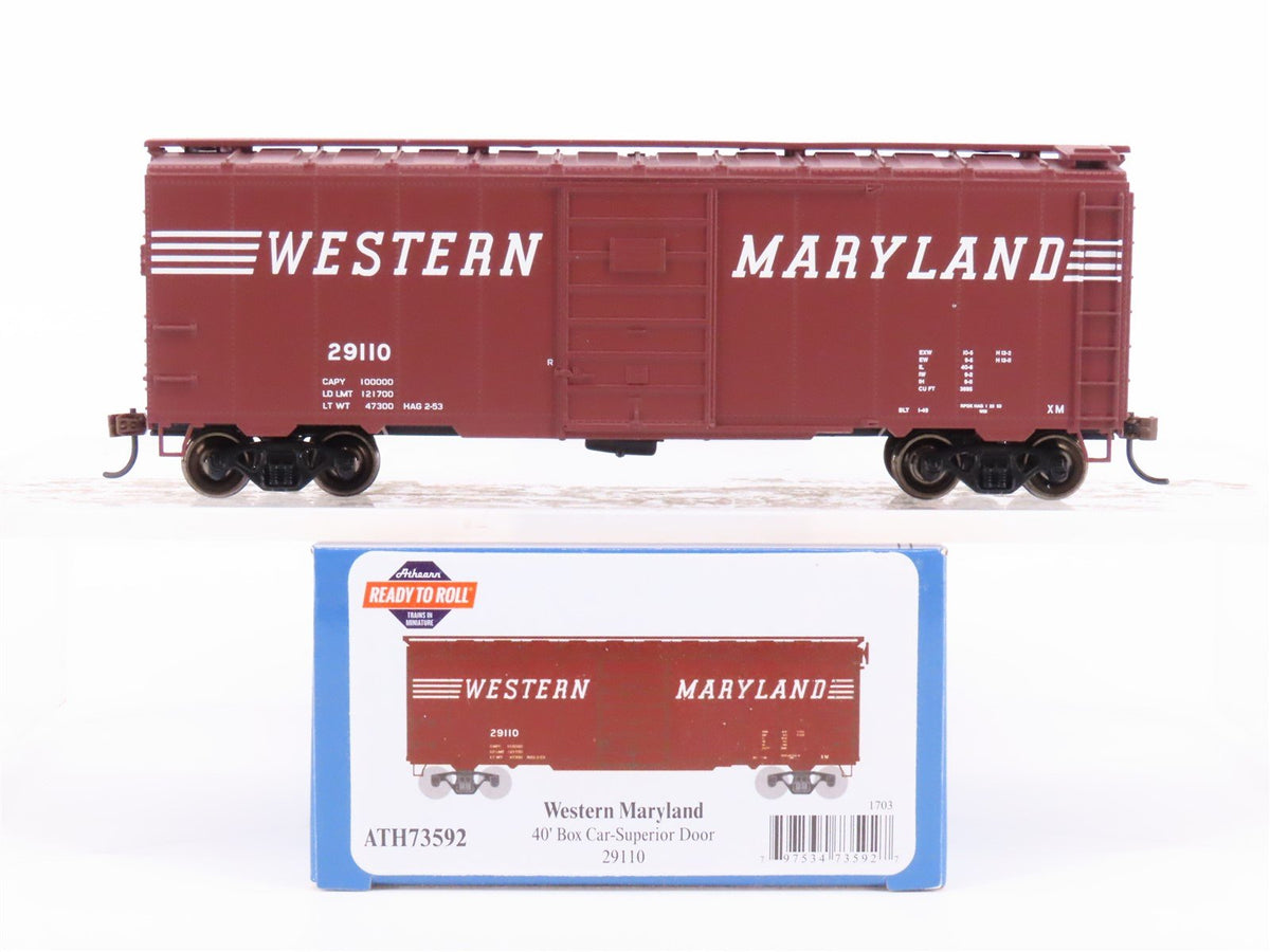 HO Scale Athearn ATH73592 WM Western Maryland 40&#39; Single Door Box Car #29110