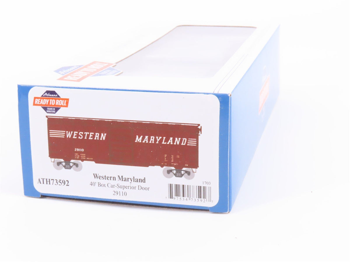 HO Scale Athearn ATH73592 WM Western Maryland 40&#39; Single Door Box Car #29110