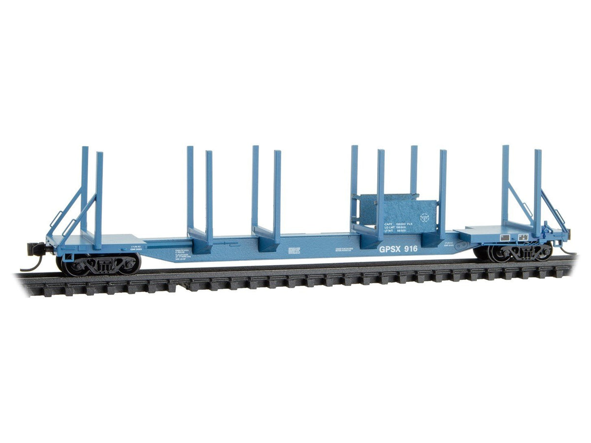 N Scale Micro-Trains MTL 11500120 GPSX Georgia Pacific 65&#39; 100-Ton Log Car #916