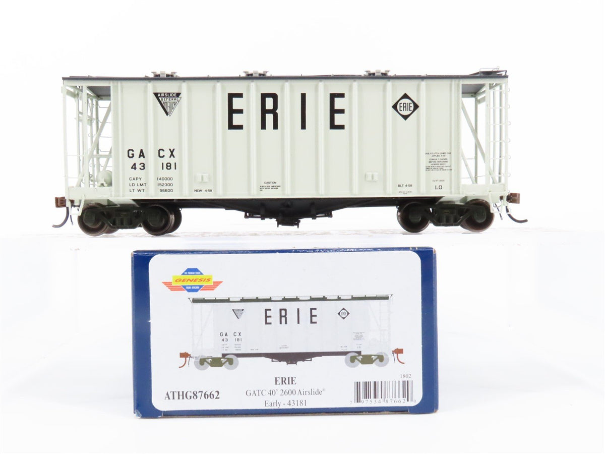 HO Scale Athearn Genesis ATHG87662 GACX Erie Railroad 40&#39; Airslide Hopper #43181