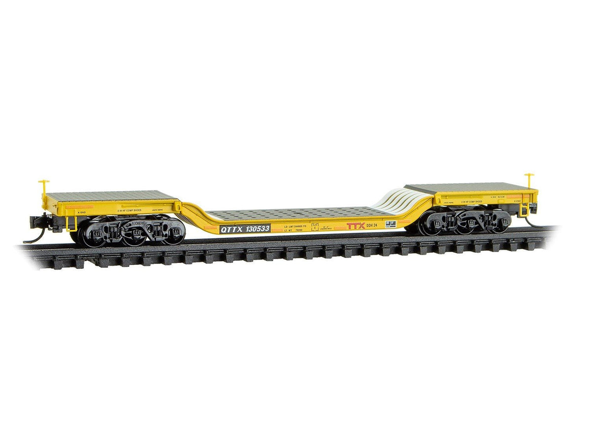 N Micro-Trains MTL 10900280 TTX Heavyweight Depressed-Center Flat Car #130533