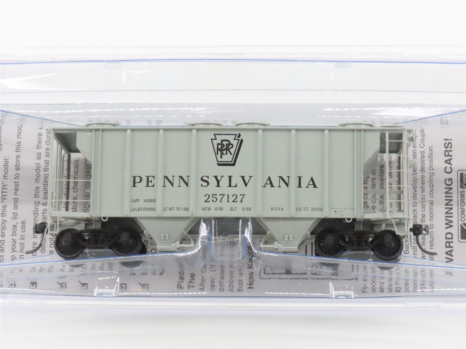 HO Scale Kadee 8341 PRR Pennsylvania Railroad 2-Bay Hopper #257127 - Sealed
