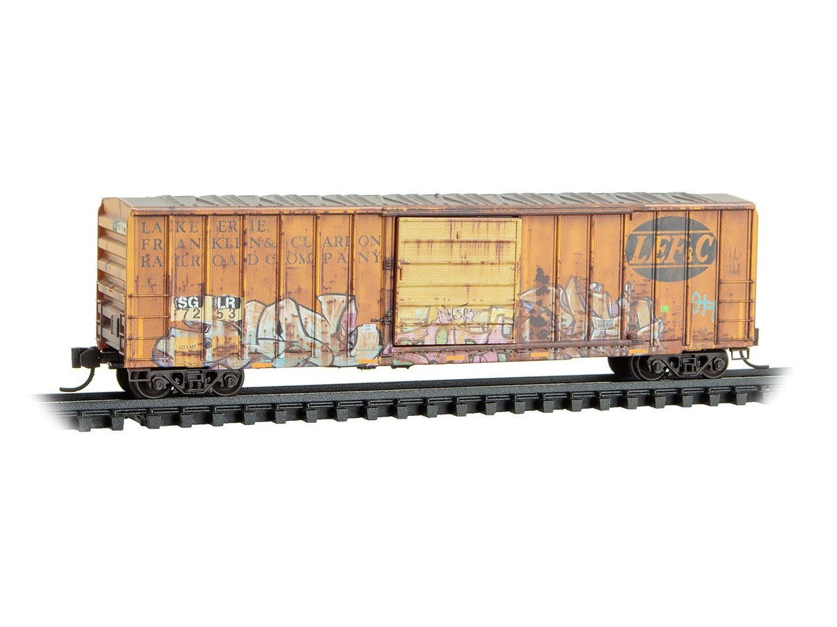 N Micro-Trains MTL 02544951 SGLR/ex-LEF&amp;C Box Car w/Graffiti - Ex-Per Diem #9