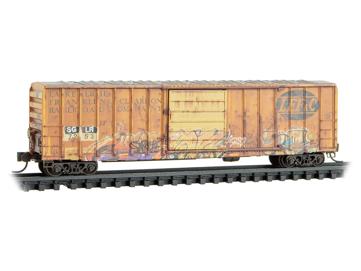 N Micro-Trains MTL 02544951 SGLR/ex-LEF&amp;C Box Car w/Graffiti - Ex-Per Diem #9