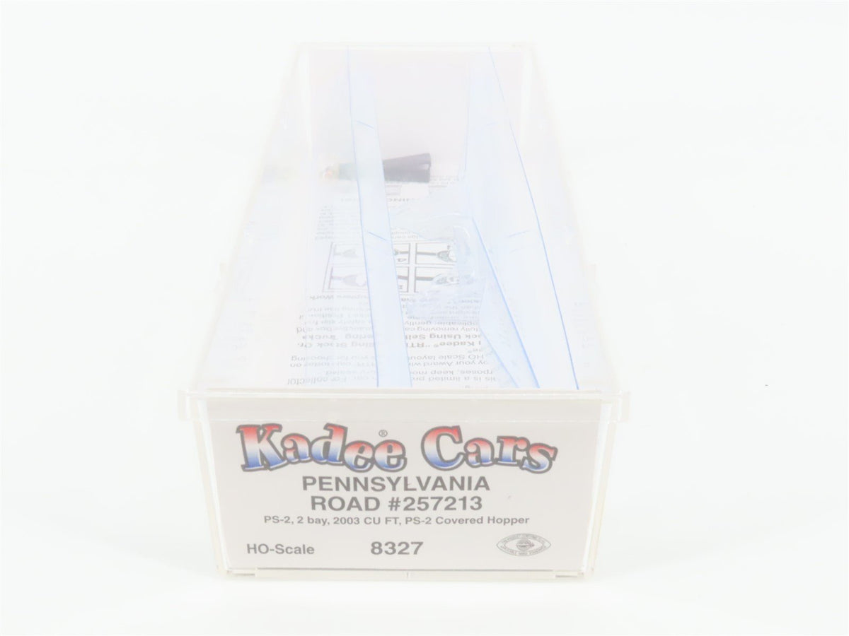 HO Scale Kadee 8327 PRR Pennsylvania Railroad 2-Bay Covered Hopper #257213