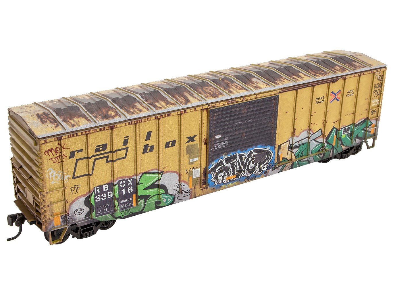 HO Accurail/Micro-Trains MTL Kit 5600-002 RBOX Railbox 50' Box Car w/ Graffiti