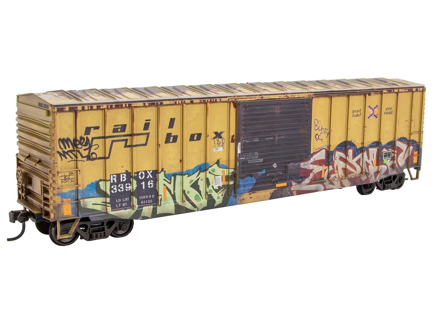 HO Accurail/Micro-Trains MTL Kit 5600-002 RBOX Railbox 50' Box Car w/ Graffiti