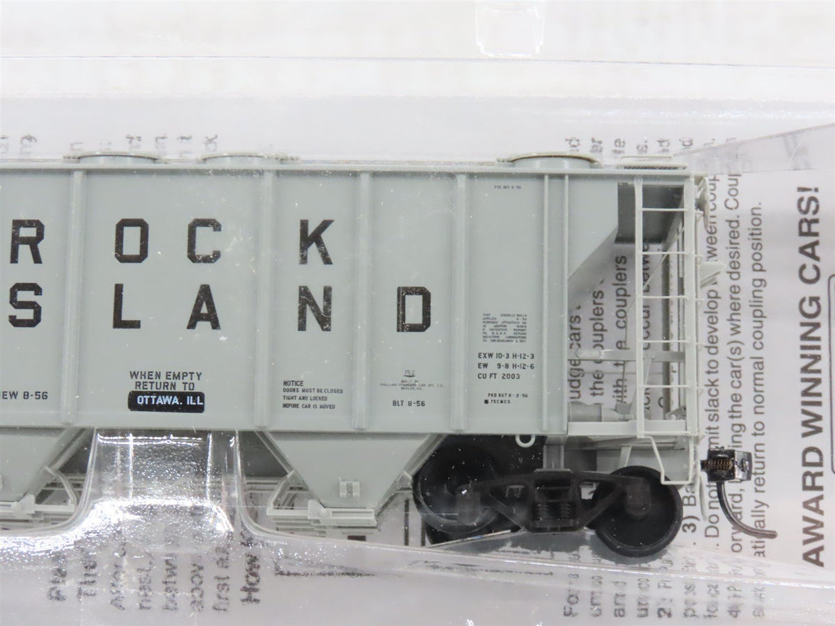 HO Scale Kadee 8658 RI Rock Island Railroad 2-Bay Covered Hopper #7587 - Sealed