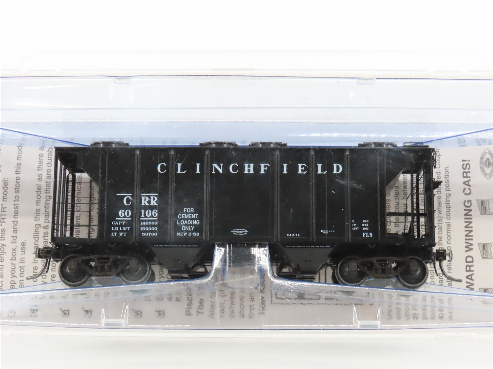 HO Scale Kadee 8641 CRR Clinchfield Railroad 2-Bay Hopper #60106 - Sealed