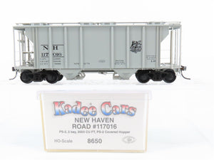 HO Scale Kadee 8650 NH New Haven Railroad 2-Bay Covered Hopper #117016