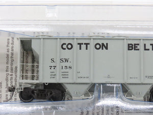 HO Scale Kadee 8035 SSW Cotton Belt Route 2-Bay Covered Hopper #77158 - Sealed