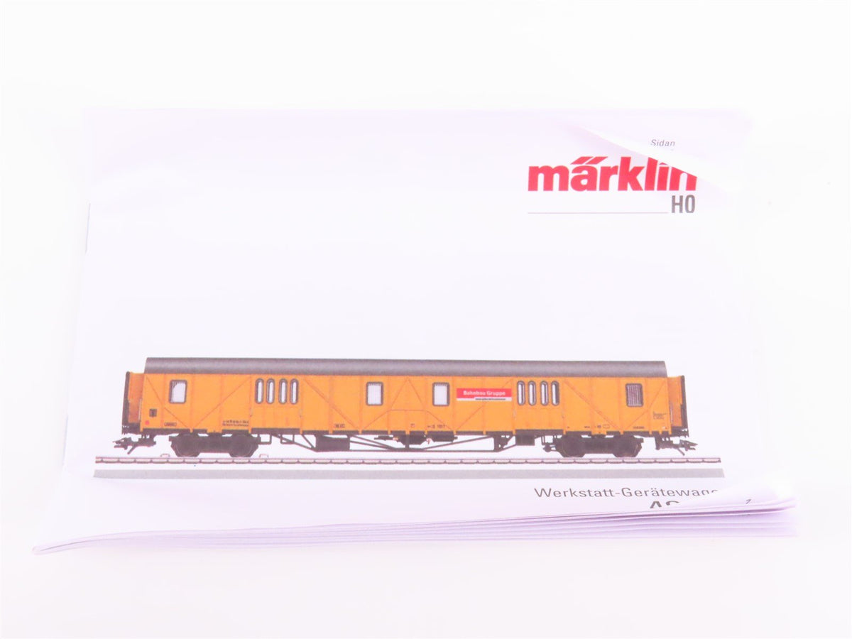 HO Scale Marklin 49967 German Rail Workshop Equipment Car #758092-11 394-6 wDCC