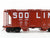 HO Scale Kadee 8044 SOO Line Railroad 2-Bay Covered Hopper #6847