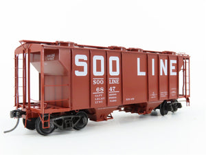 HO Scale Kadee 8044 SOO Line Railroad 2-Bay Covered Hopper #6847