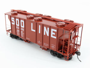 HO Scale Kadee 8044 SOO Line Railroad 2-Bay Covered Hopper #6847