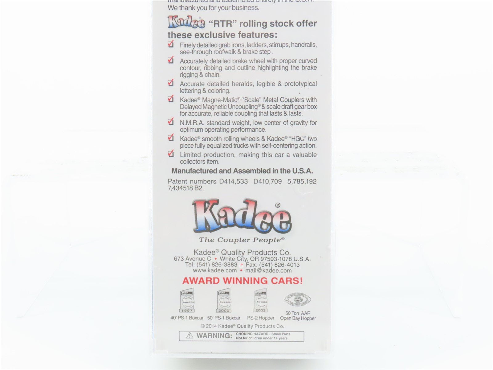 HO Scale Kadee 8042 SL-SF Frisco Railroad 2-Bay Covered Hopper #84036 - Sealed