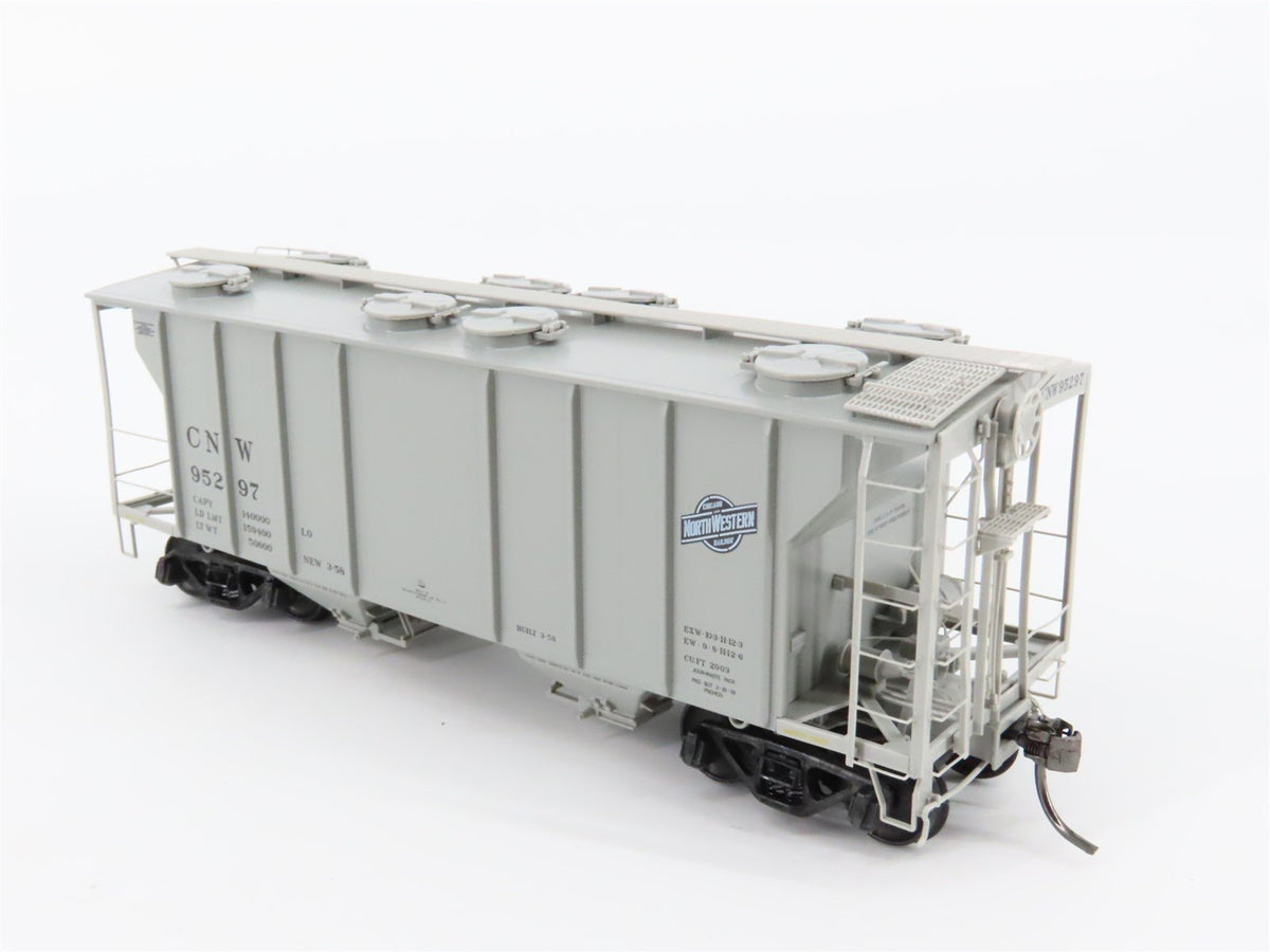 HO Scale Kadee 8216 CNW Chicago North Western 2-Bay Covered Hopper #95297